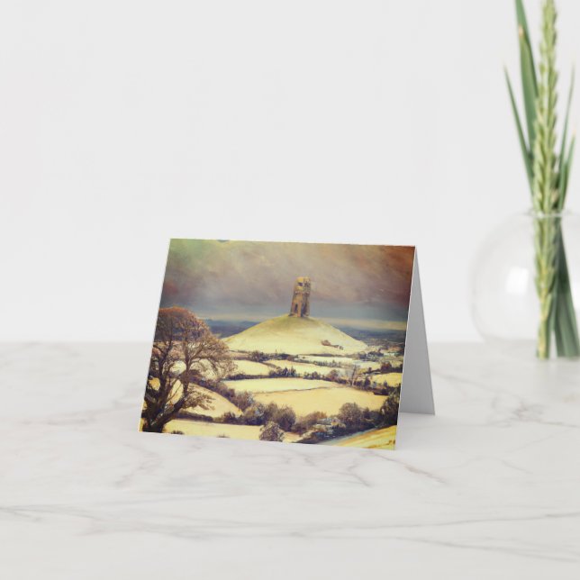 Winter Glastonbury Tor  Holiday Card (Front)