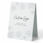 Winter Glittery Snowflake Custom Text 