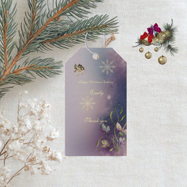 Winter Glow Birthday gift tags  (Creator Uploaded)