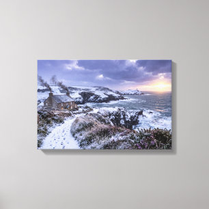 Winter Glow on the Cornish Coast Canvas Print