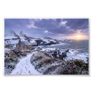 Winter Glow on the Cornish Coast Photo Print