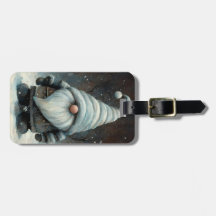 Winter Gnome in a Snowy Forest