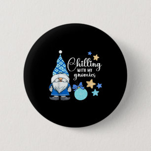 Winter Gnome, Nordic, Christmas Gnome 6 Cm Round Badge