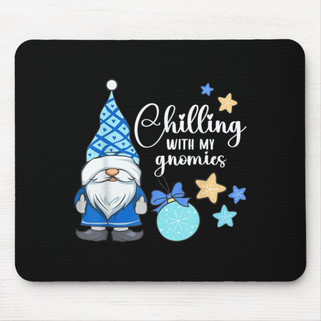 Winter Gnome, Nordic, Christmas Gnome  Mouse Mat (Front)