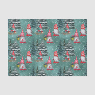 Winter Gnomes At Christmas Tissue Paper