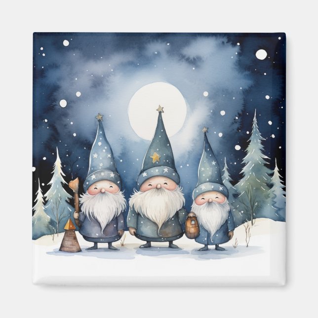 Winter Gnomes Magnet (Front)
