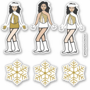 Winter Gold Dancer Stickers #2
