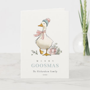 Winter Goose Christmas Funny Merry Goosmas  Holiday Card