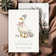 Winter Goose Christmas Funny Merry Goosmas Photo