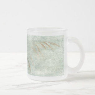 Winter Grass Frosted Glass Coffee Mug