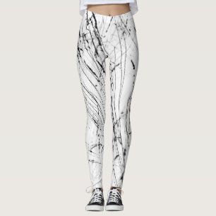 Winter Grass In Snow Leggings