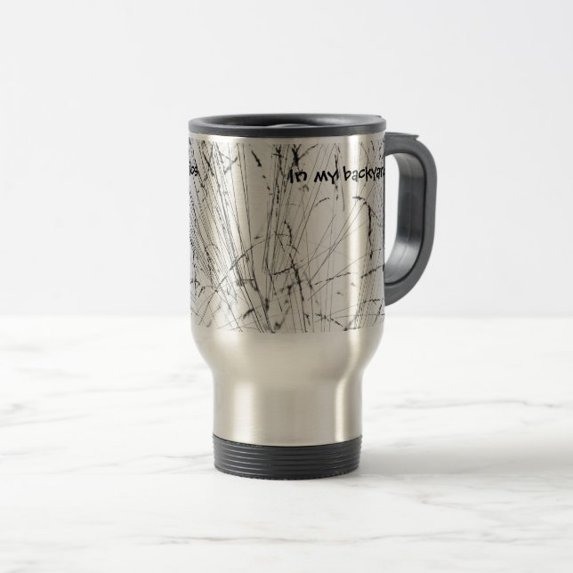 Winter Grass In Snow Travel Mug (Front Right)