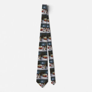 Winter Great Dane Caravan Christmas Adventure Tie