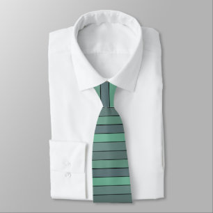 Winter Green And Grey Stripes On Watercolor Paper  Tie