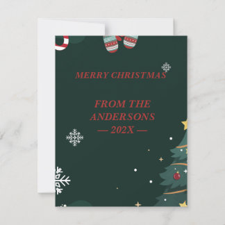 Winter Green Christmas Party Holiday Card