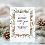 Winter Green Pine Cone Frame Christmas Invitation<br><div class="desc">Invite guests to a cosy holiday gathering with this Winter Green Pine Cone Frame Christmas Invitation. Featuring a beautiful frame of evergreen branches and pine cones, this design captures the natural beauty of the winter season. Perfect for Christmas parties, holiday dinners, or festive get-togethers, this invitation is both elegant and...</div>