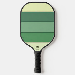 Winter Green Yellow Stripes On Watercolor Paper  Pickleball Paddle