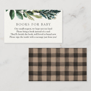 Winter Greenery and Plaid Books for Baby Enclosure
