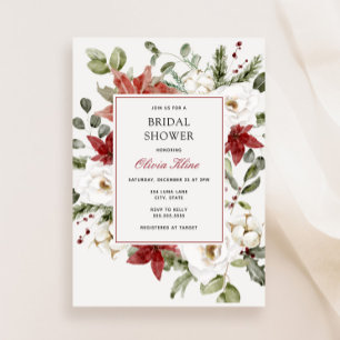 Winter Greenery Bridal Shower Invitation