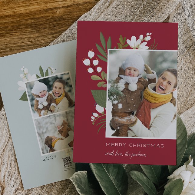 Winter Greenery | Holiday Photo Card (Creator Uploaded)
