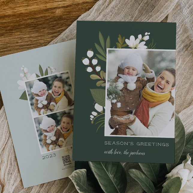 Winter Greenery | Holiday Photo Card (Creator Uploaded)