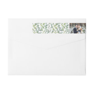Winter Greenery   Holiday Photo Wrap Around Label