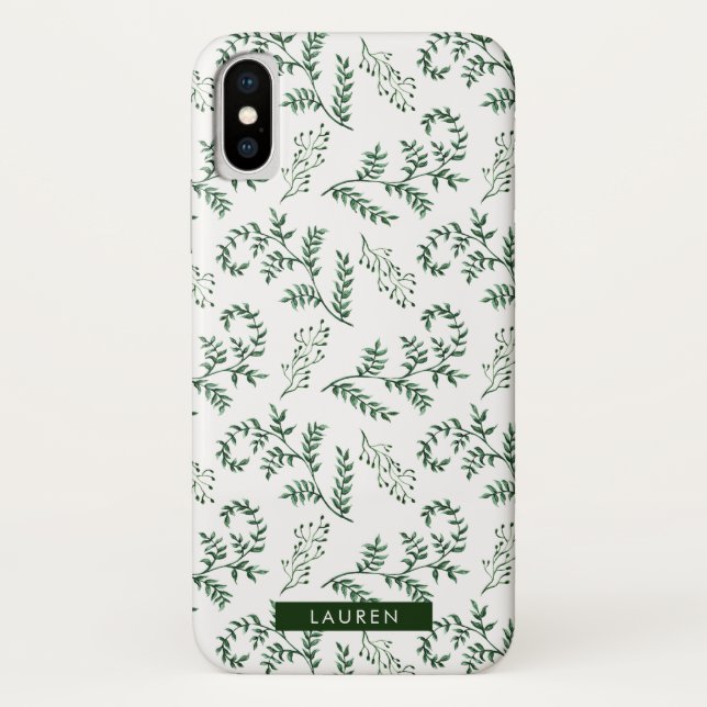 Winter Greenery iPhone case (Back)