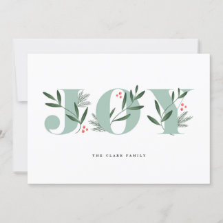 Winter Greens Joy Holiday Cards