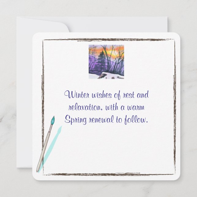 Winter Greeting Card (Back)