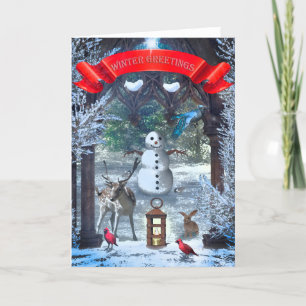 Winter Greetings Holiday Card