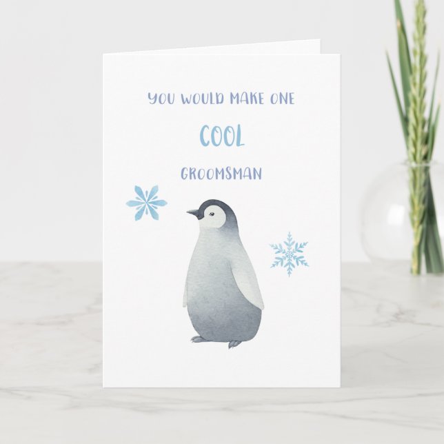 Winter Groomsman Proposal Card (Front)
