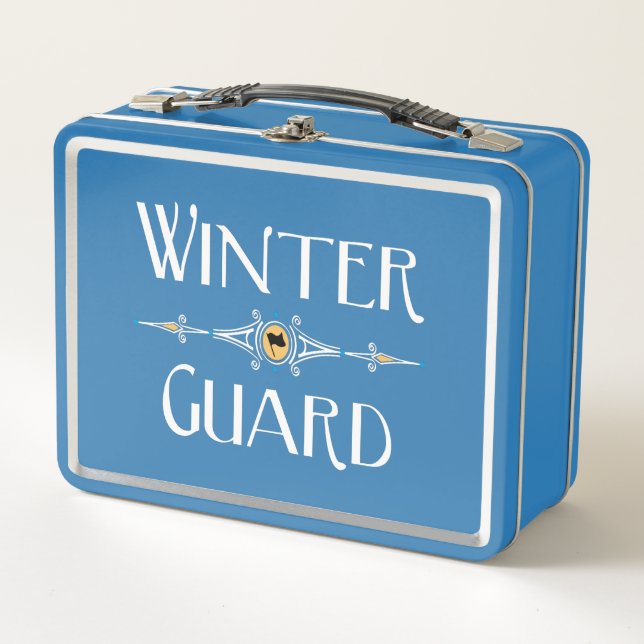 Winter Guard Decorative Line Metal Lunch Box (Front)