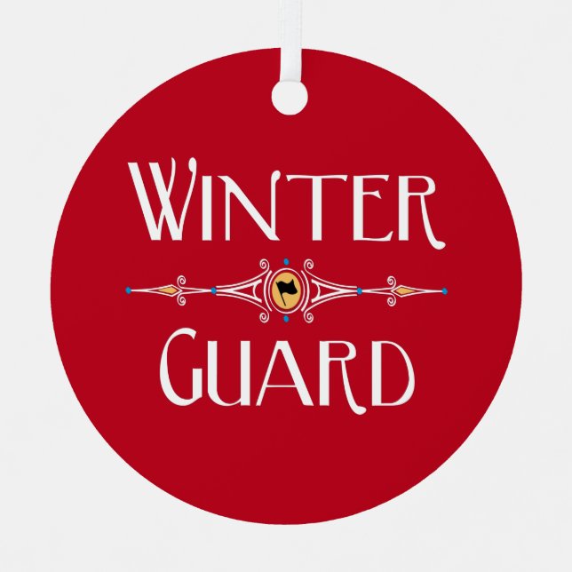 Winter Guard Decorative Line Metal Tree Decoration (Front)