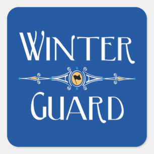 Winter Guard Decorative Line Square Sticker