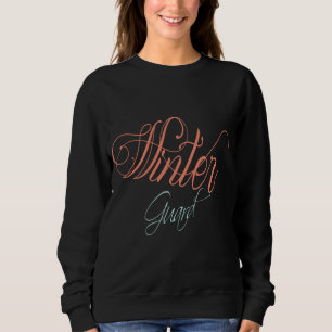 Winter Guard Script Word Art Sweatshirt