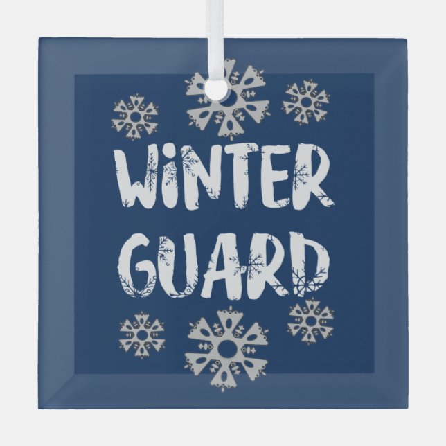  Winter Guard Snowflake Glass Tree Decoration (Front)
