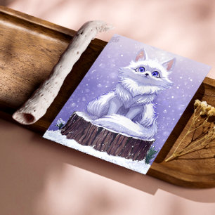 Winter Guardian : Snowy Arctic Fox Photo Print