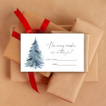 Winter guess how many candies enclosure card<br><div class="desc">Design features a modern calligraphy script font,  snowflakes and watercolor forest tree.  Matching items available.</div>