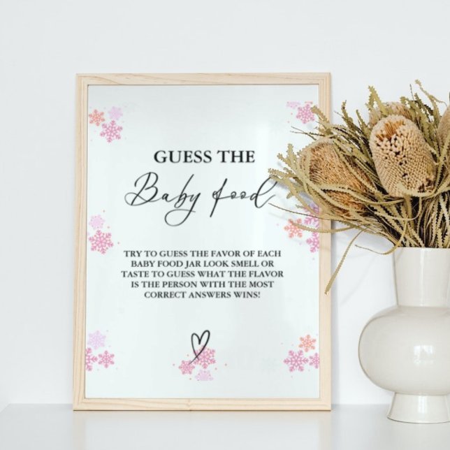 Winter  Guess The Baby Food Baby Shower Game  Poster (Creator Uploaded)
