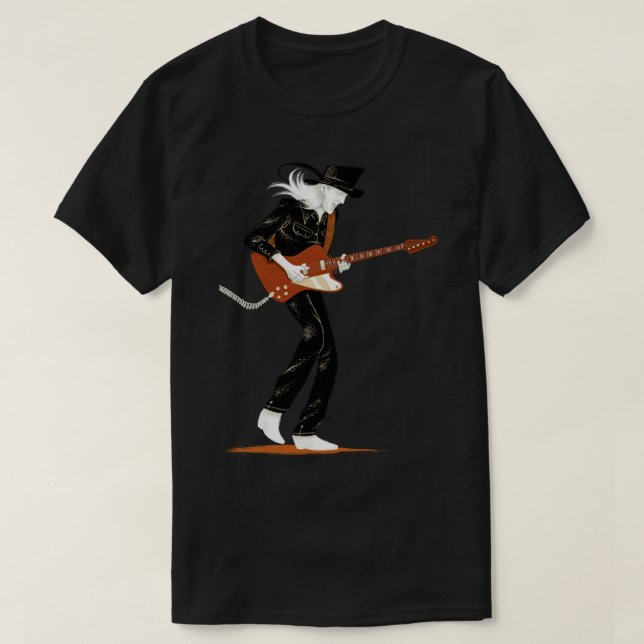Winter Guitar Johnny Classic T-Shirt (Design Front)