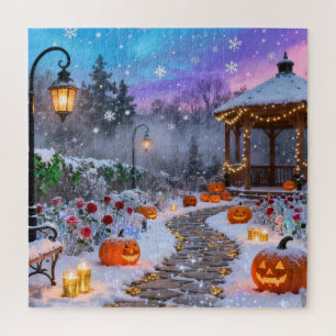 Winter Halloween Garden Jigsaw Puzzle