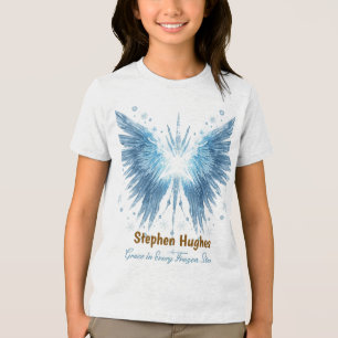 Winter Halo Guardian – Personalized  Tri-Blend Shirt