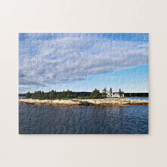 Winter Harbour Lighthouse, Maine Jigsaw Puzzle (Horizontal)