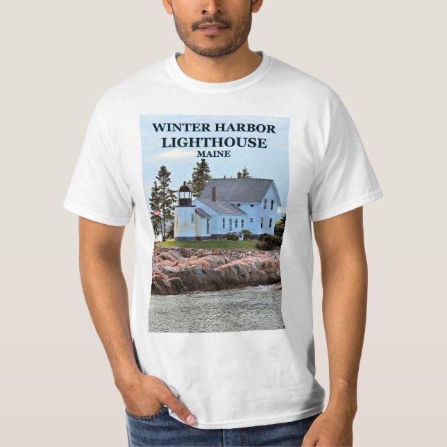 Winter Harbour Lighthouse, Maine T-Shirt (Front)