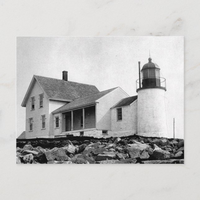 Winter Harbour Lighthouse Postcard (Front)