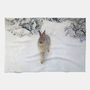 Winter Hare (Rabbit), Bruno Liljefors Tea Towel