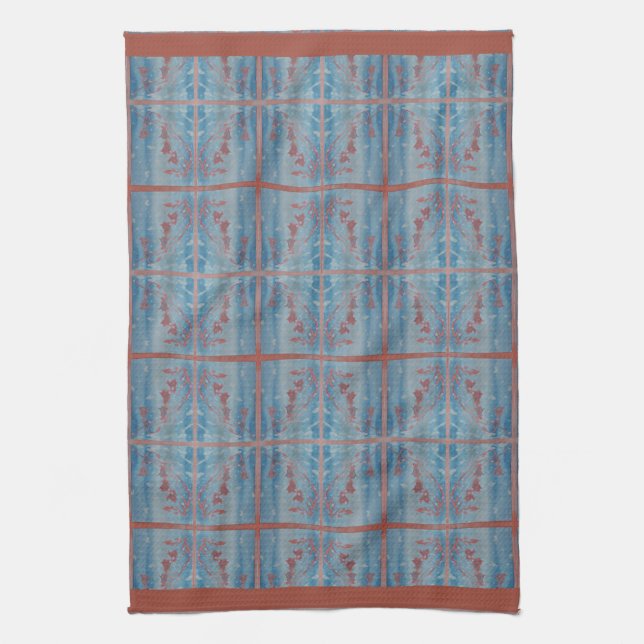 Winter Harebell Mirror Tea Towel (Vertical)