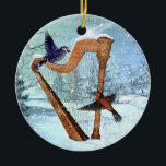 Winter harp ornament customise<br><div class="desc">Add your photo to one side having the the winter harp on the other side or leave harp on both sides</div>