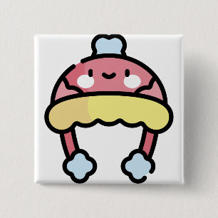 winter hat 15 cm square badge