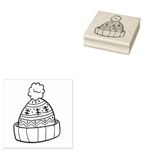 Winter Hat Rubber Stamp